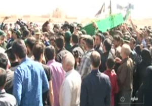 تشییع پیکر شهید مدافع حرم + فیلم