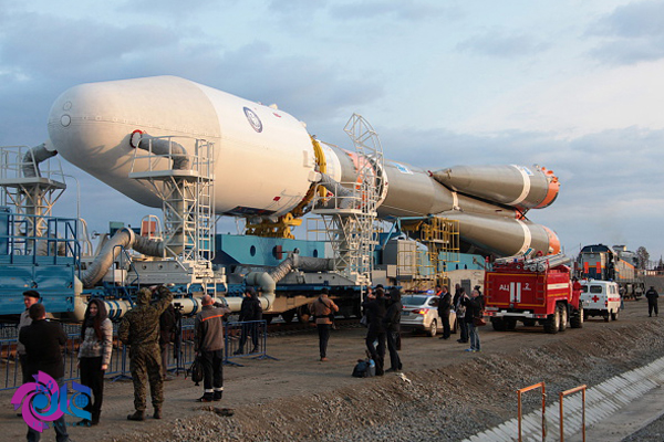موشک سایوز آماده پرتاب شد