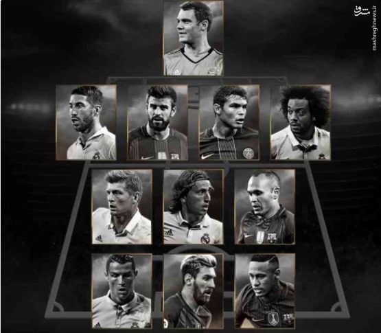 تیم منتخب سال فیفا لو رفت +عکس