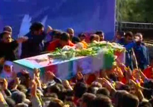 ورود پیکر شهدای آتش‌نشان به بهشت زهرا(س) + فیلم