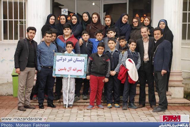 دانش آموزان مدرسه آل یاسین آمل با معلولین مرکز توانبخشی شهید فیاض بخش سرخرود دیدار کردند+تصاویر