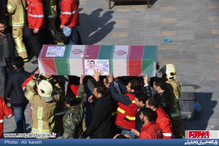 تصاویر اختصاصی سایت مازندرانه از مراسم باشکوه تشییع شهدای آتش نشان