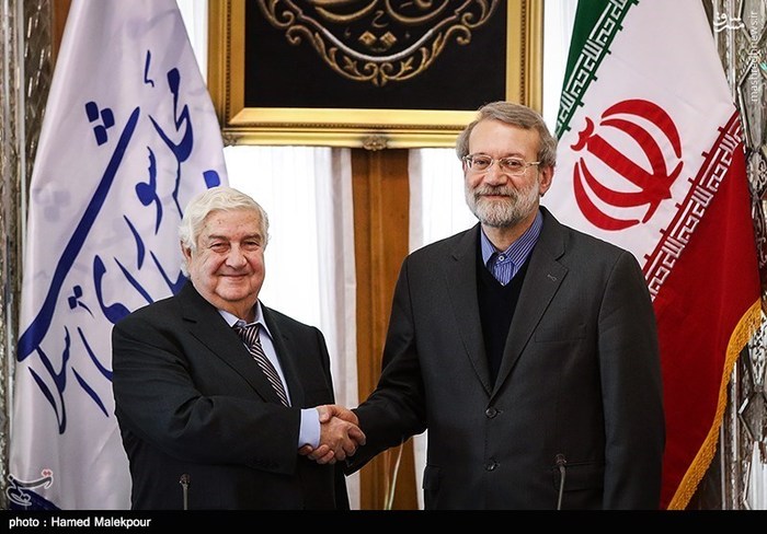 دیدار وزیر امور خارجه سوریه با لاریجانی