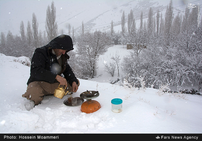 بارش برف سنگین در کردستان