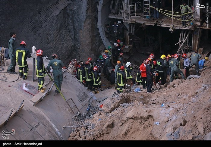 ریزش تونل مترو در قم