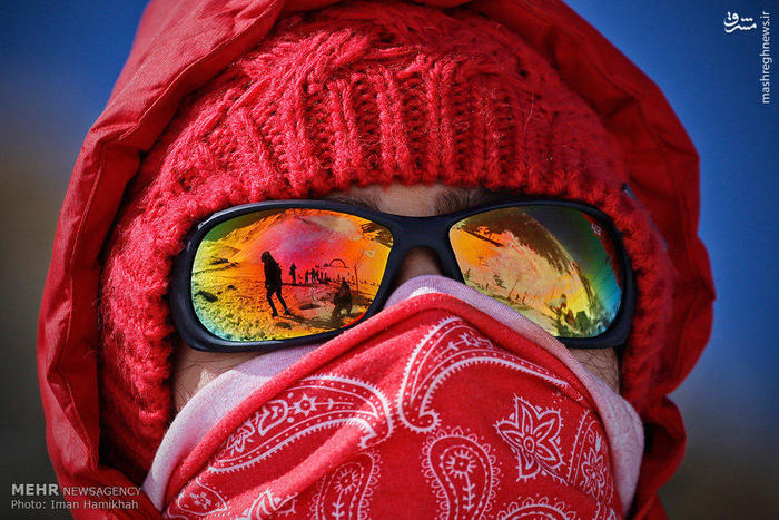 تصاویری هیجان انگیز از پیست اسکی تاریک دره همدان