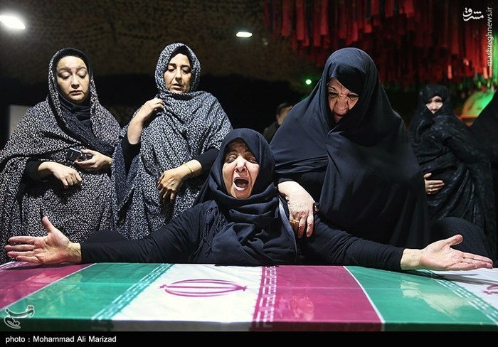 مراسم وداع با پیکر علی اصغرکریمی شهید مدافع حرم