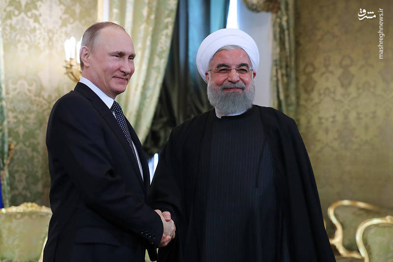 دیدار پوتین و روحانی در کاخ کرملین
