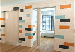 پارتیشن‌بندی خانه با لگوهای غول‌آسا + فیلم