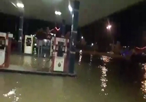 آبگرفتگی شدید در سطح شهر نقده + فیلم