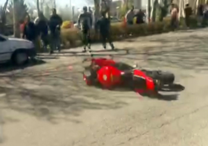 لحظه دلخراش تصادف موتورسواران در دانشگاه ارومیه + فیلم