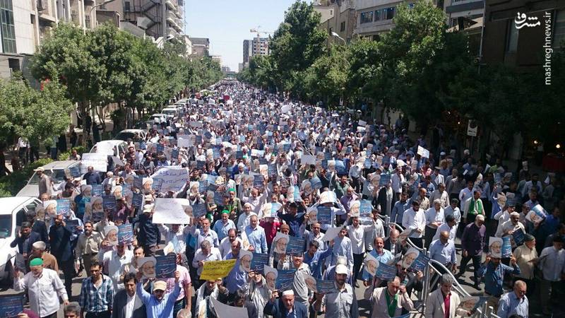 راهپیمایی نمازگزاران مشهدی ضد جنایات آل خلیفه
