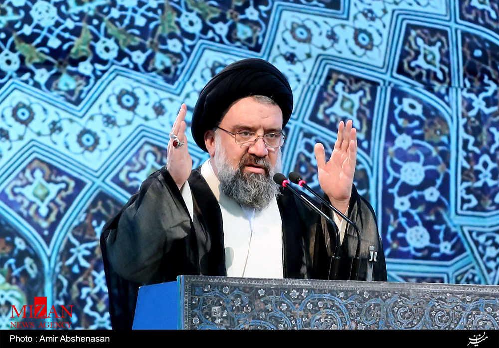 آیت‌الله سیداحمد خاتمی در خطبه‌های نماز جمعه تهران: گزارش های تخلفات در این دوره انتخابات بسیار زیاد است/متخلفان باید محاکمه و معرفی شوند/ ملت‌ها زوال آل‌سعود و آل‌خلیفه جنایتکار را خواهند دید