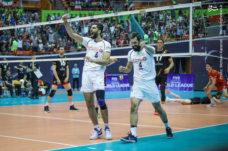 دیدار تیم‌های والیبال ایران و بلژیک