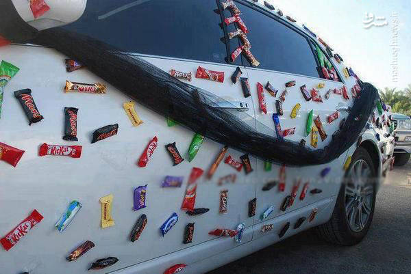 عکس/ ماشین عروس شکلاتی