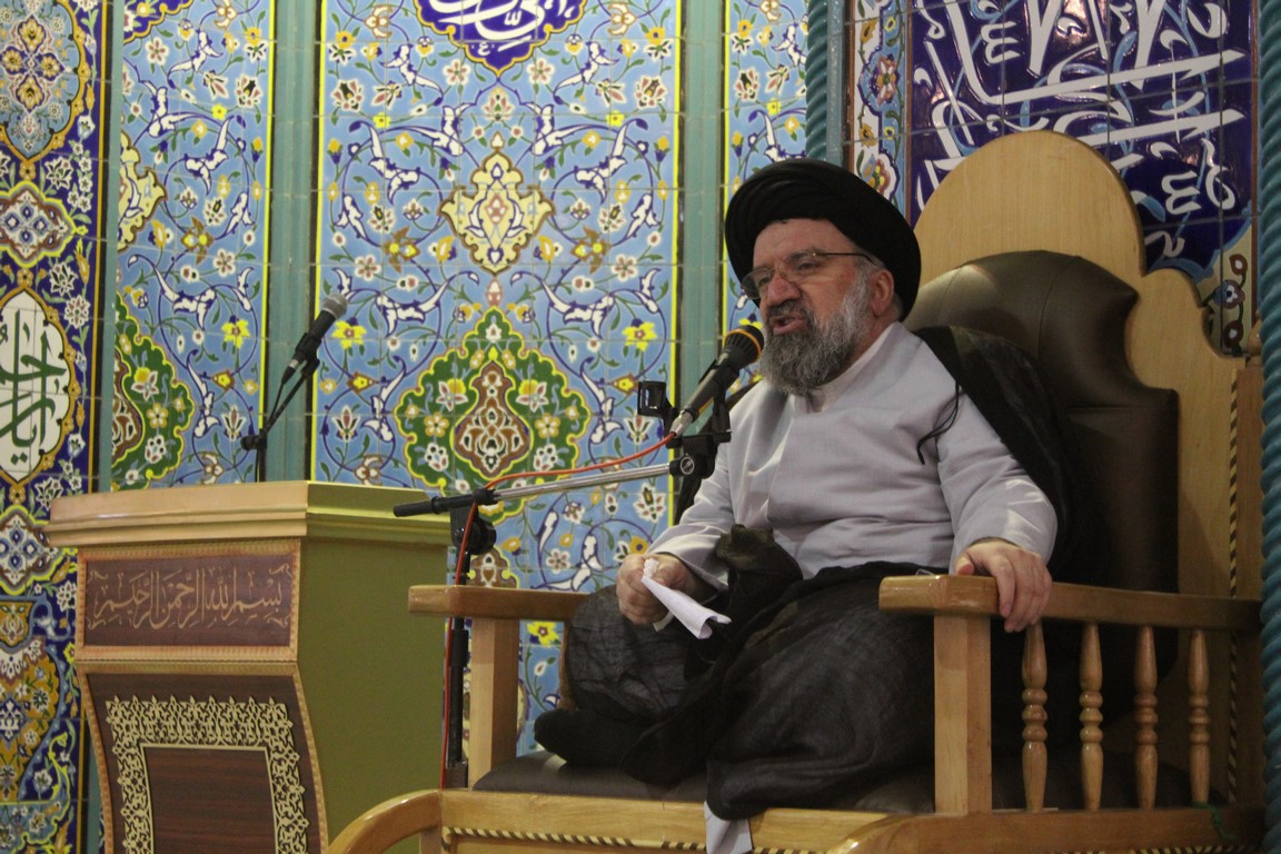 آیت الله خاتمی: وجود حکومت دینی دلیل اصلی دشمنی آمریکا با ایران است/ آمریکا در خط مقدم زیرپا گذاشتن حقوق بشر در دنیاست