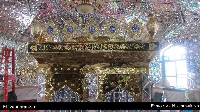 نصب ضریح مطهر امامزاده آقا سید محمد(ع) روستای ناندل+ تصاویر