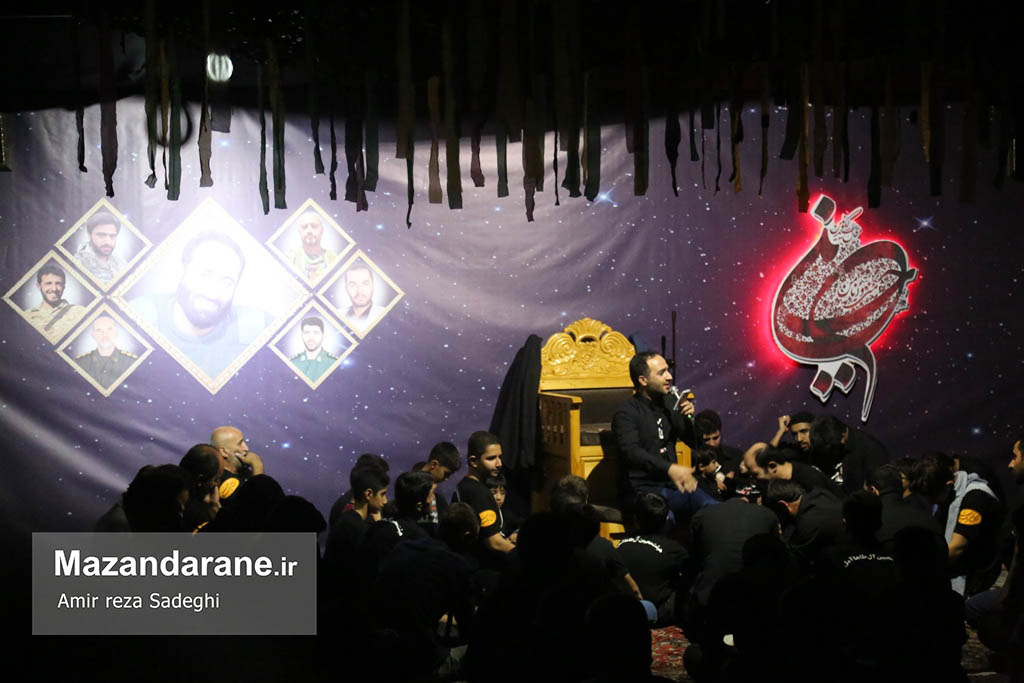 عزاداری شب سوم محرم در هیئت محبین آل طاها شهرستان آمل+ تصاویر