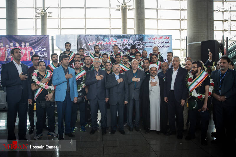 بازگشت تیم ملی والیبال ایران