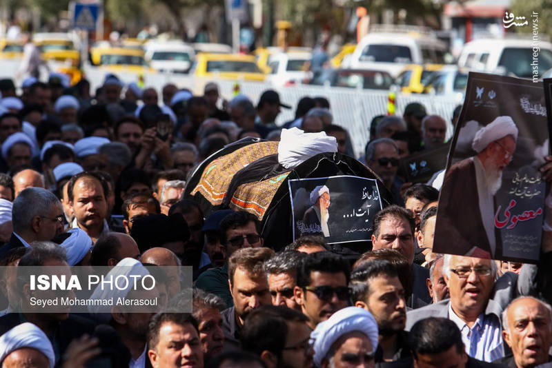 مراسم تشییع آیت الله معصومی در مشهد