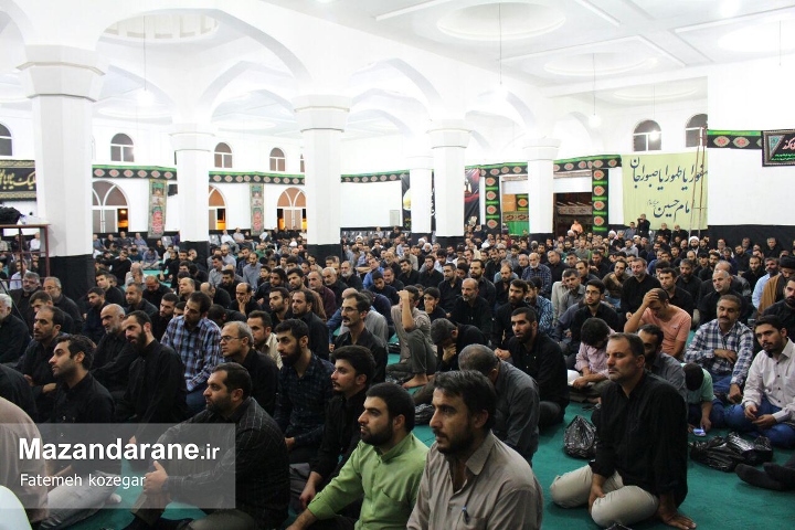 عزاداری شب سوم محرم در حسینیه نوریها آمل+ تصاویر