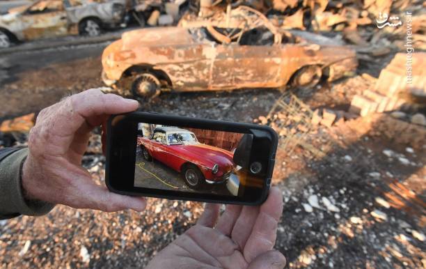 خودروهایی که در کالیفرنیا خاکستر شدند