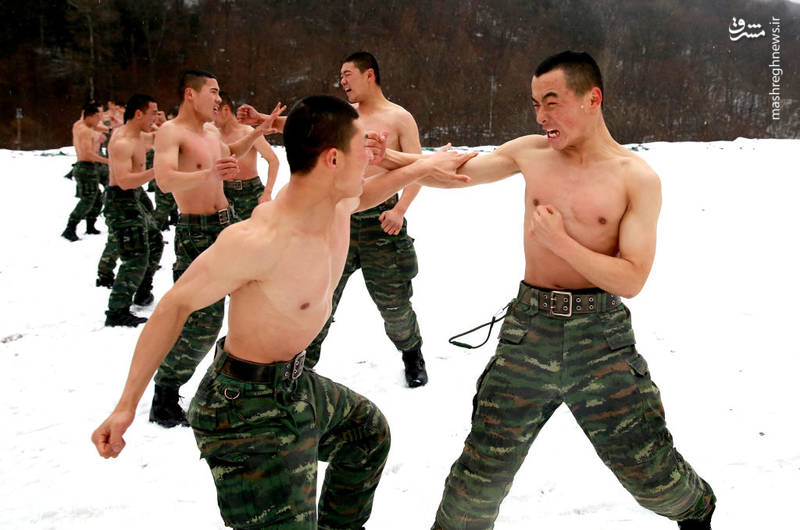 تمرینات کماندوهای چینی در برف