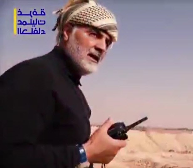 حاج قاسم سلیمانی در حال فرماندهی عملیات بوکمال + فیلم