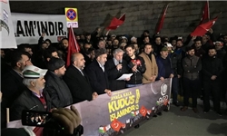 تظاهرات خشم در کرانه باختری، غزه، اردن، لبنان و ترکیه/خاموشی چراغ‌های مسجد الاقصی و کلیسای مهد