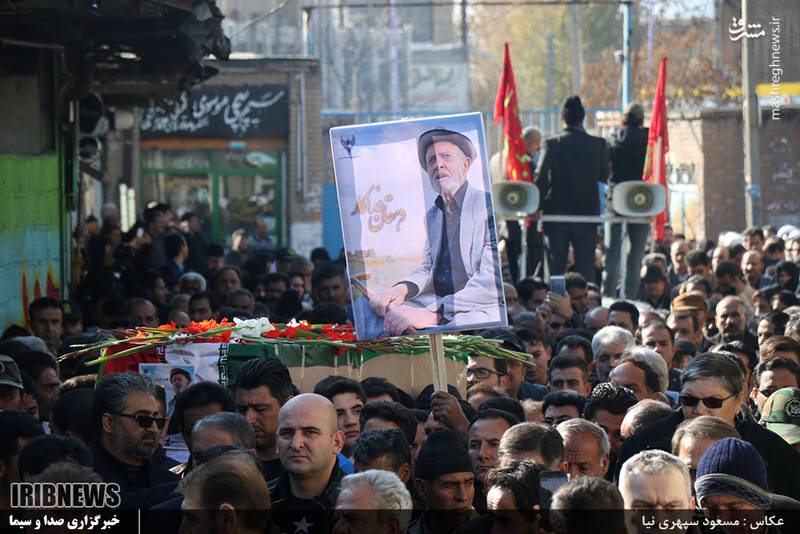 مراسم تشییع پیکر دهقان فداکار