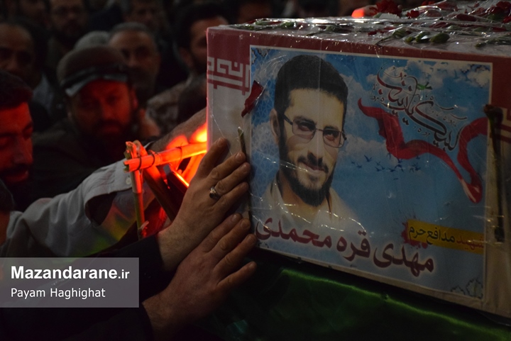 مراسم هفتمین روز شهادت شهید مدافع حرم مهدی قره محمدی در آمل