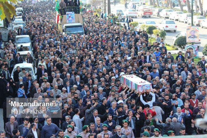 تشییع و خاکسپاری شهید مهدی قره محمدی در آمل+ تصاویر