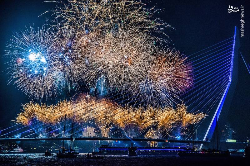 جشن آغاز سال نو میلادی در نقاط مختلف جهان