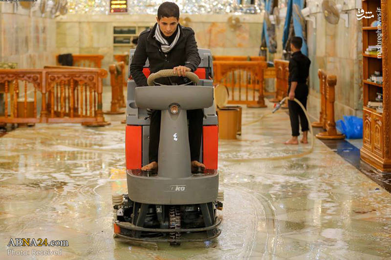 شست‌وشوی حرم مطهر امام علی(ع)
