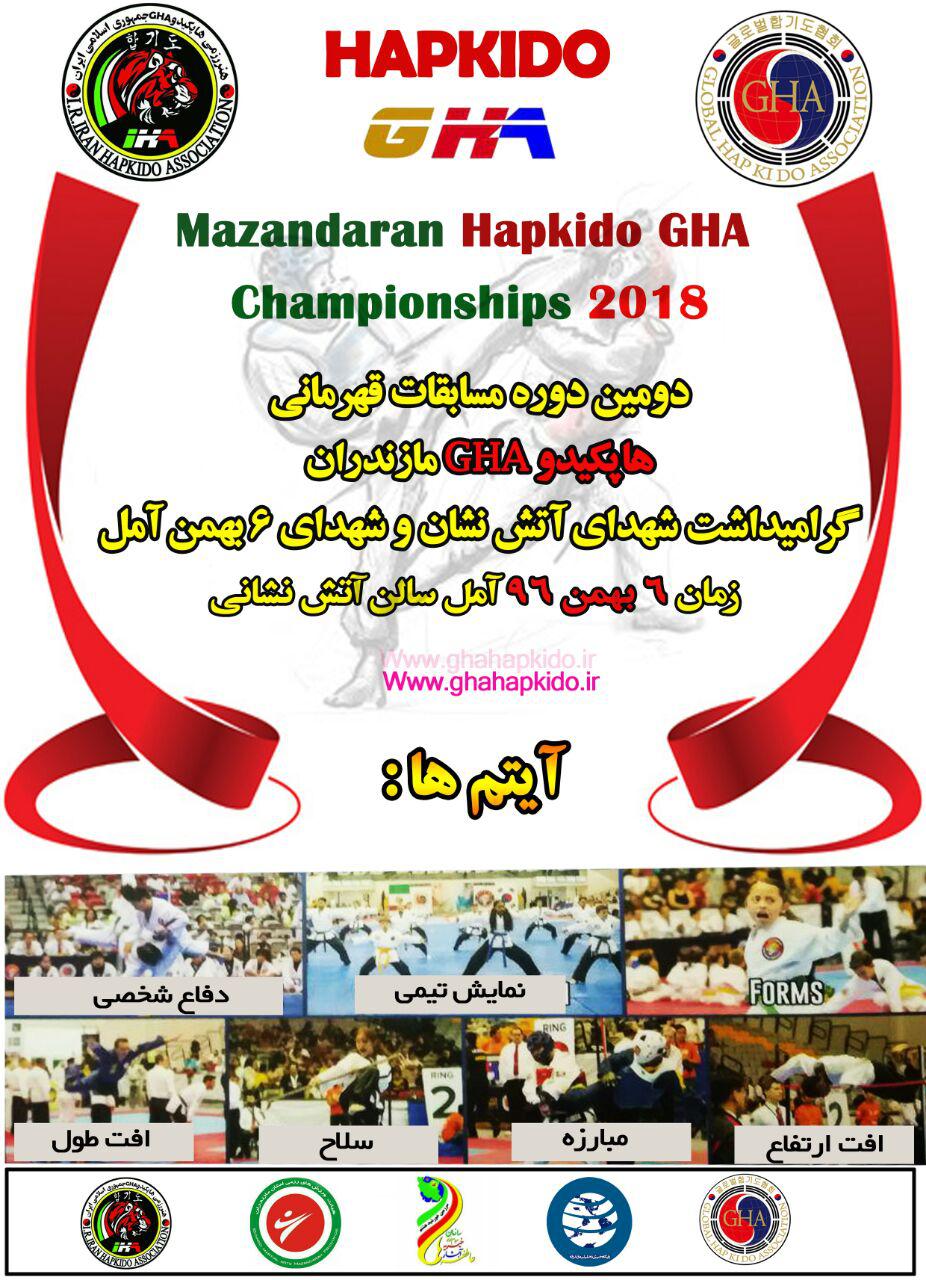 دومین دوره مسابقات قهرمانی هاپکیدو GHA مازندران برگزار می شود+ پوستر