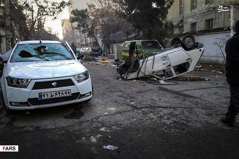 خیابان پاسداران بعد از آشوب دراویش گنابادی