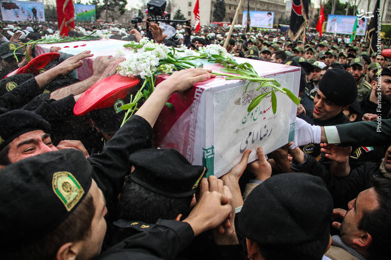 مراسم تشییع پیکر شهدای ناجا