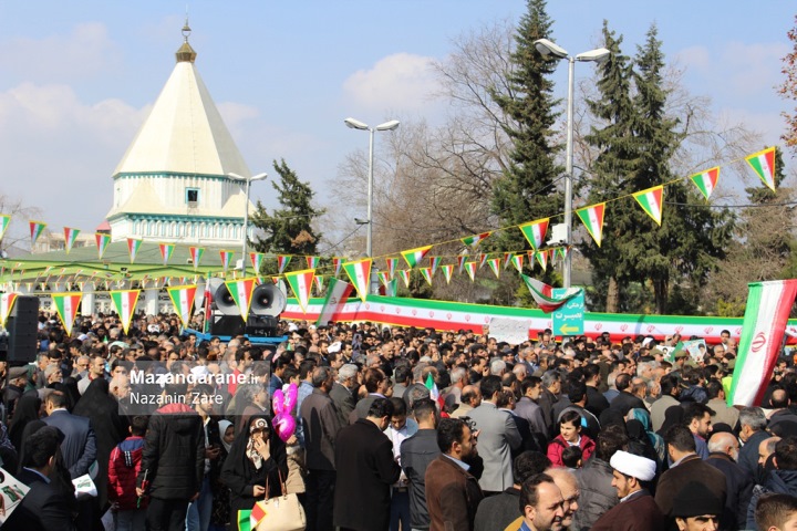حضور تماشایی علوی تباران آملی در راهپیمایی ۲۲ بهمن+ تصاویر