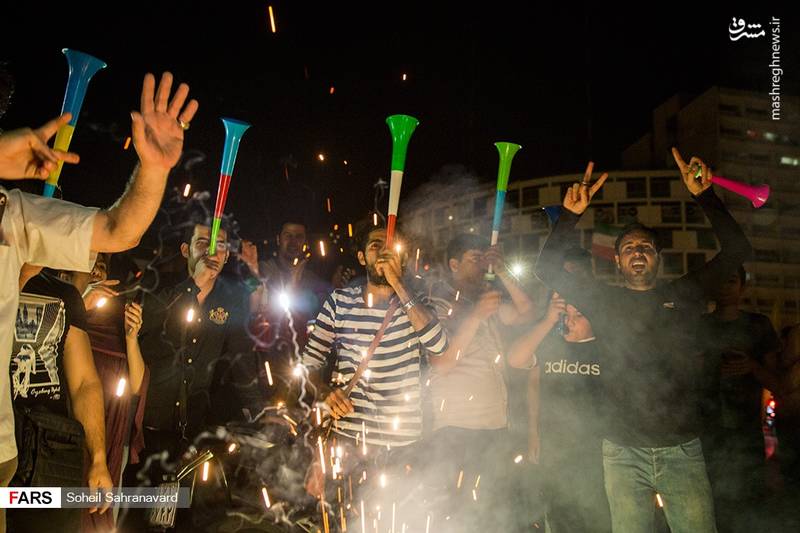 شادی تهرانی‌ها از بازی غیرتمندانه تیم ملی فوتبال