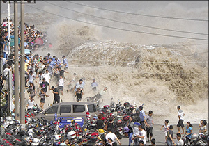 سیل شدید در چین + فیلم