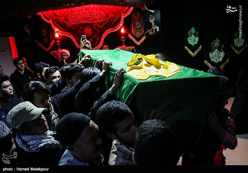 وداع با پیکر شهید مدافع حرم «محمود حیدری»