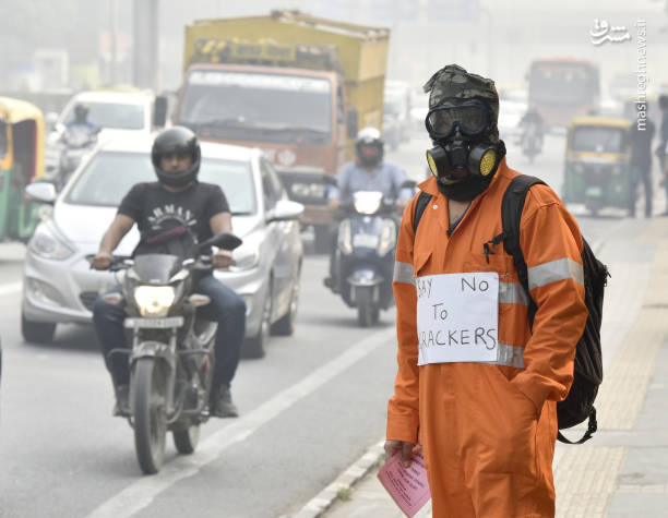 عکس/ آلودگی هوا در پایتخت هند