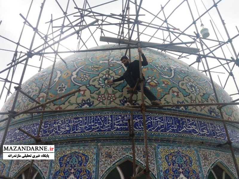 پروژه بازسازی مسجد امام رضا(ع) آمل کلید خورد