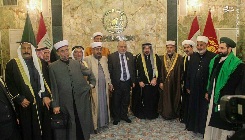 عکس/ حضور علمای اهل سنت در حرم امام حسین(ع)