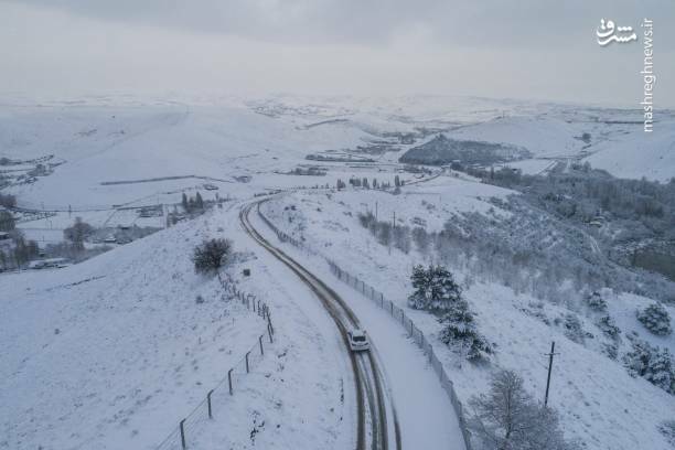 عکس/ بارش برف سنگین در آنکارا