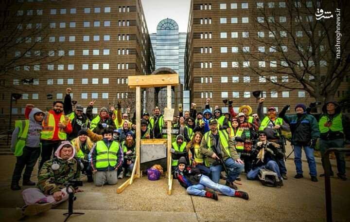 تجمع اعتراضی جلیقه زردها در تگزاس