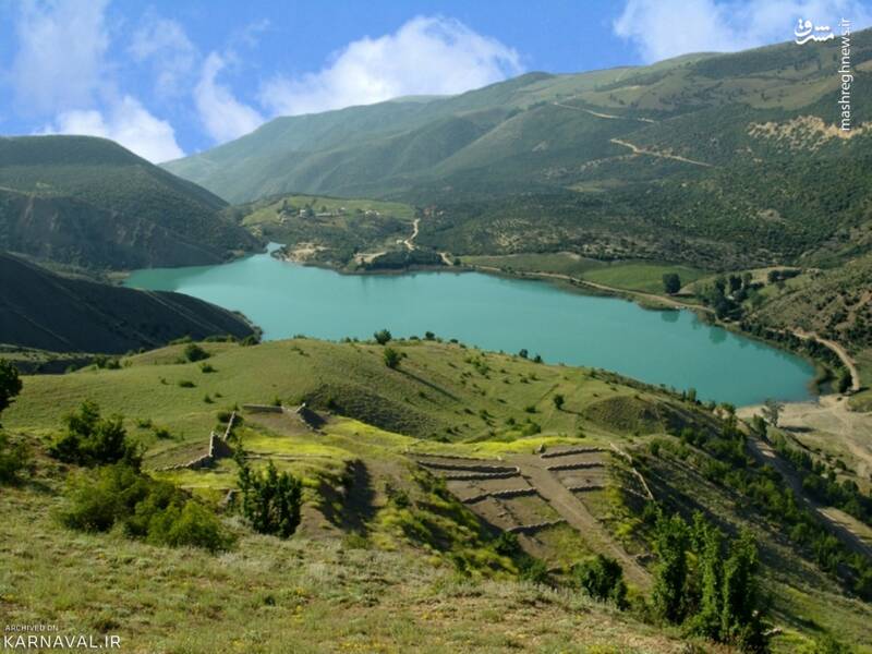 دریاچه‌ای زیبا در ارتفاعات مرزن‌آباد