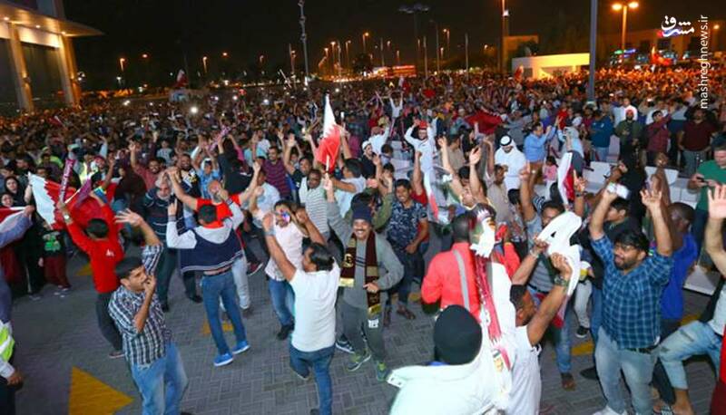 عکس/ جشن و پایکوبی شبانه قطری ها