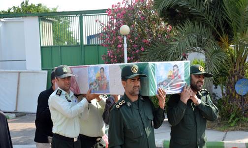 پیکر مطهر شهید مدافع حرم ابراهیم عشریه در نکا باشکوه تشییع شد