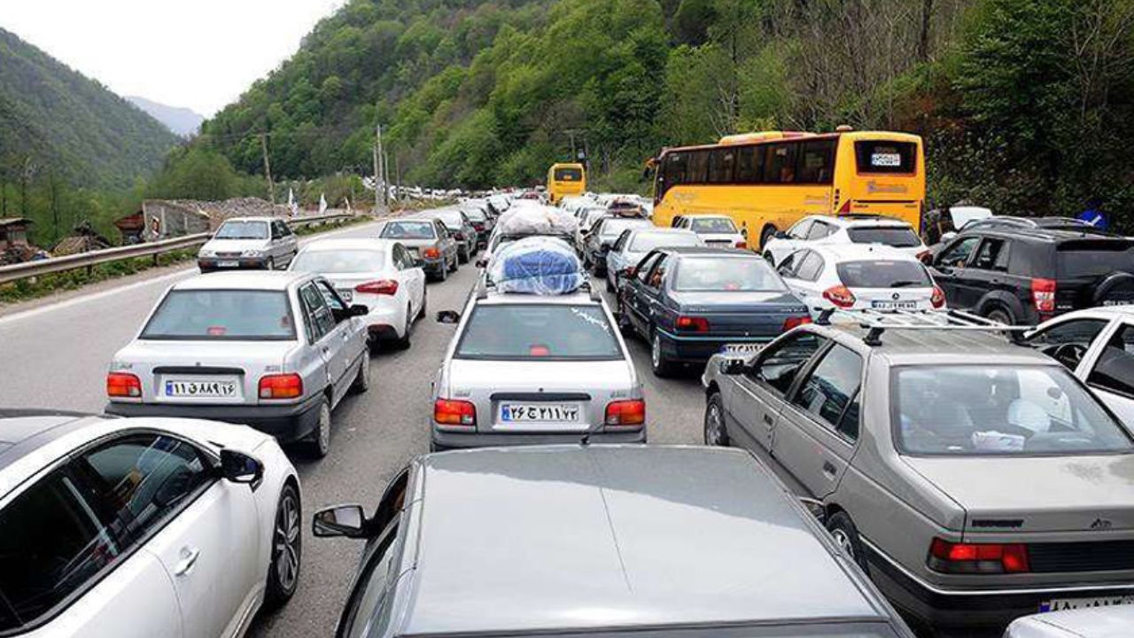 ترافیک پرحجم و سنگین در جاده های مازندران